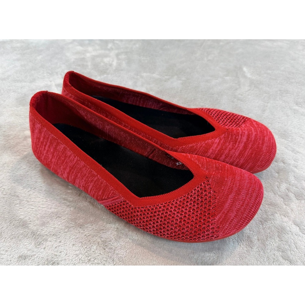 Xero Shoes Women Phoenix Knit Red Barefoot Ballet Flat Size 9.0